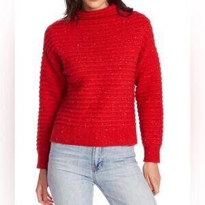 COURT & ROWE Speckled Ottoman Turtleneck Sweater Size Small GUC